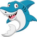 Cute cartoon shark Royalty Free Stock Photo