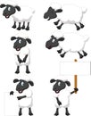 Cute cartoon sheep collection set Royalty Free Stock Photo