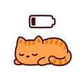 Cute cartoon sleeping cat Royalty Free Stock Photo