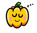 Cute Cartoon Sleeping Yellow Pepper