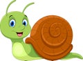 Cute cartoon snail. Funny and adorable Royalty Free Stock Photo