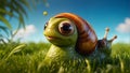 cute cartoon snail character