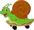 Cute cartoon snail