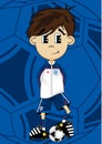 Cute Cartoon Soccer Boy