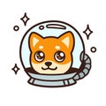 Cute cartoon space dog Royalty Free Stock Photo