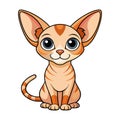 A Cute Cartoon Sphynx Cat Illustration Royalty Free Stock Photo