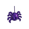 Cute cartoon spider on web Royalty Free Stock Photo