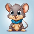 Cute Cartoon Spiny Mouse Character Illustration