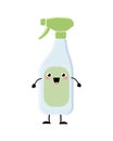 Cute cartoon spray bottle character vector illustration isolated