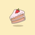 cute cartoon strawberry tart