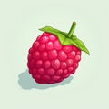 Cute Cartoon Style Raspberry Pixel Art - 8-bit Game Item