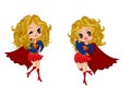 Cartoon Supergirl Royalty Free Stock Photo