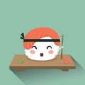 Cute cartoon sushi