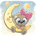 Cute Cartoon Teddy Bear girl