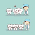 Cute cartoon tooth braces