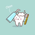 Cute cartoon tooth brush concept Royalty Free Stock Photo