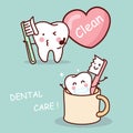 Cute cartoon tooth brush concept Royalty Free Stock Photo