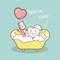 Cute cartoon tooth brush concept Royalty Free Stock Photo