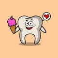 Cute cartoon tooth character Royalty Free Stock Photo