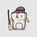 Cute cartoon tooth character Royalty Free Stock Photo