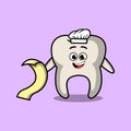 Cute cartoon tooth character Royalty Free Stock Photo