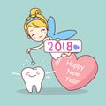 Tooth with new year