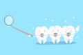 Cute cartoon tooth wear brace Royalty Free Stock Photo