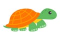 Cute cartoon turtle hand drawn. Vector illustration for icon, logo, sticker, eps 10 Royalty Free Stock Photo