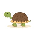 Cute cartoon turtle isolated on white background Royalty Free Stock Photo