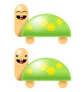 Cute cartoon turtles clip art