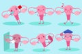 Cute cartoon uterus