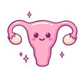 Cute cartoon uterus