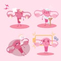 Cute cartoon uterus