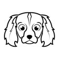 Cute Cartoon Vector Illustration icon of a English cocker spaniel puppy dog. Royalty Free Stock Photo