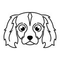 Cute Cartoon Vector Illustration icon of a English cocker spaniel puppy dog. Royalty Free Stock Photo