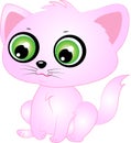 Cute Cartoon Vector Kitten