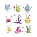 Cute cartoon monsters. Vector. Royalty Free Stock Photo