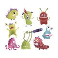 Cute cartoon monsters. Vector. Royalty Free Stock Photo