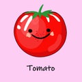 Cute cartoon vegetables with smiles on faces and emotions. CARDS FOR CHILDREN`S EDUCATION.Cute vegetable character. Vector
