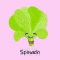 Cute cartoon vegetables with smiles on faces and emotions. CARDS FOR CHILDREN`S EDUCATION.Cute vegetable character. Vector