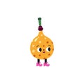 Cute cartoon voavanga fruit illustration on a white background