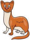 Cute cartoon weasel comic animal character