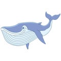 Cute cartoon whale