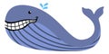 Cute cartoon whale Royalty Free Stock Photo