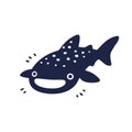 Cute cartoon whale shark