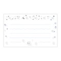 Cute cartoon white little ghost design postcard. Halloween letter sheet design, empty for text, message. Royalty Free Stock Photo