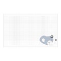 Cute cartoon white little ghost design postcard. Halloween letter sheet design, empty for text, message. Isolated on white