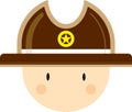 Cartoon Cowboy Sheriff Head