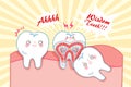 Cute cartoon wisdom teeth Royalty Free Stock Photo