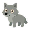 Cute Cartoon Wolf Illustration Royalty Free Stock Photo
